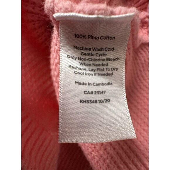 Talbots Sweater Womens XL Petite Pink Long Sleeve Round Neck Pure Cotton - Picture 5 of 9